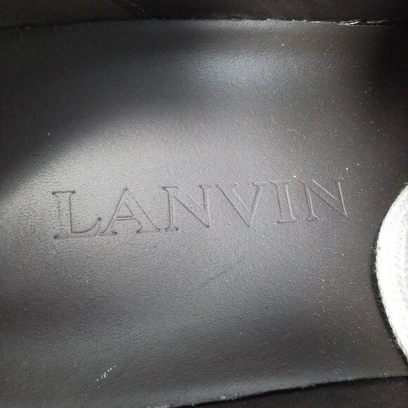 LANVIN Copper Suede Patent Leather Cap Toe Sneakers made in Italy Sz 7 - Picture 2 of 8